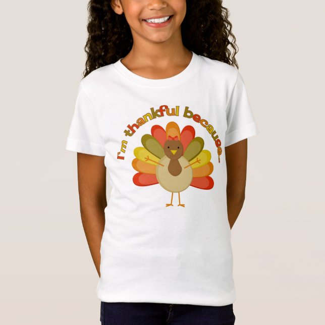 Skjorta för meddelande för thanksgivingTurkiet T-shirt (Framsida)