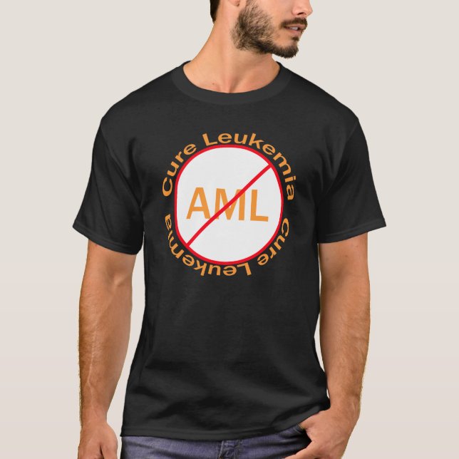 Skjorta för medvetenhet för botLeukemia AML T-shirt (Framsida)