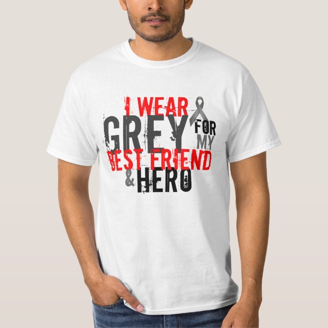 skjorta för medvetenhet för hjärntumor för vän och tee shirt (Framsida)
