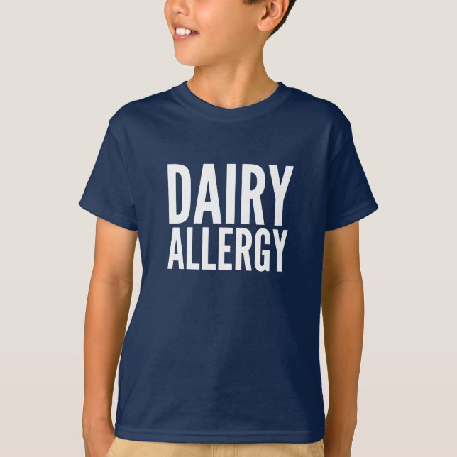 Skjorta för mejeriallergiutslagsplats tee shirt (Framsida)