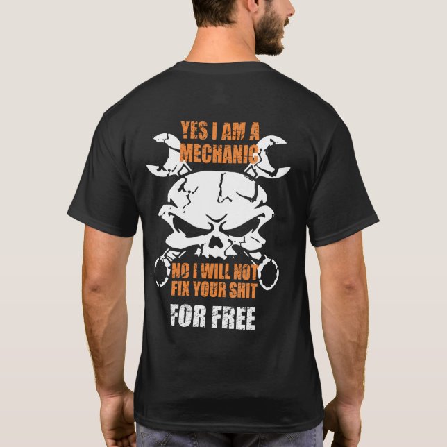 Skjorta för mekaniker T Shirt (Baksida)