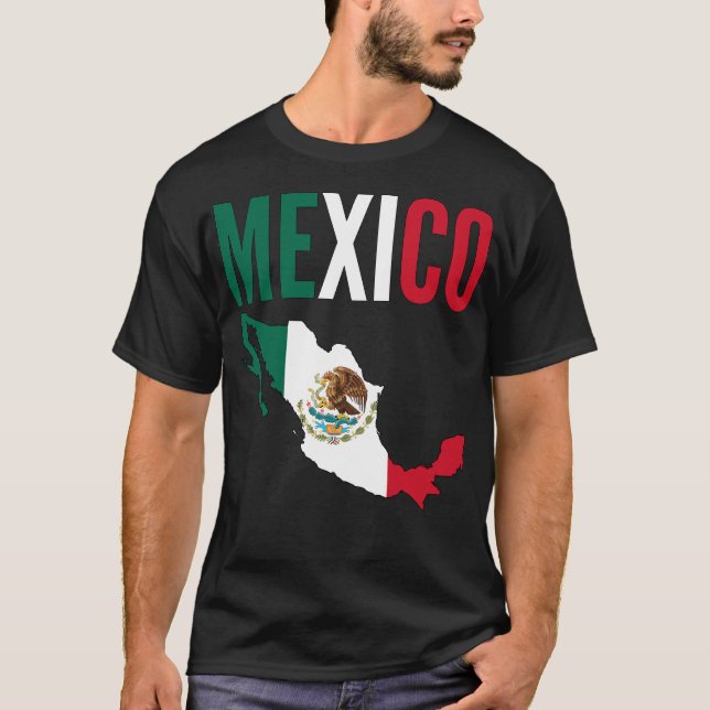 Skjorta för Mexico medborgarekarta T Shirt (Framsida)