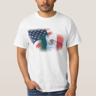 Skjorta för Mexikan-Amerikan flagga t Tee Shirt
