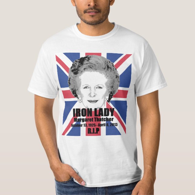 Skjorta för minne för Margaret Thatcher järndam Tee (Framsida)