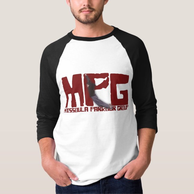 Skjorta för Missoula Parkour grupplogotyp Tee Shirt (Framsida)