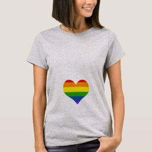 Skjorta för moderskap för regnbågebabyhjärta t shirt