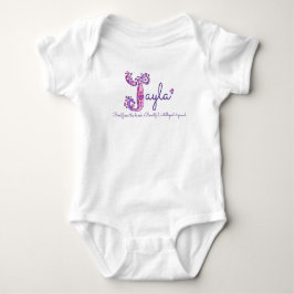 Skjorta för monogram för Jayla flickor J känd T Shirt