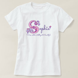 Skjorta för monogram för Sophie flickor S känd Tee