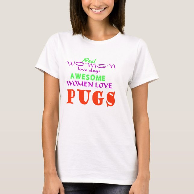 skjorta för mops t shirt (Framsida)