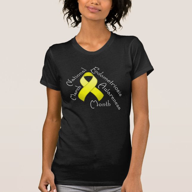 Skjorta för mörk för Endometriosismedvetenhetmånad Tee Shirt (Framsida)