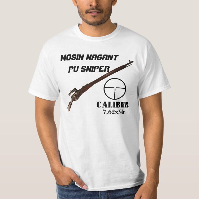 Skjorta för Mosin Nagant PU-prickskytt T T-shirt (Framsida)
