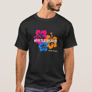 Skjorta för Myrtle Beach South Carolina hibiskus T Tee