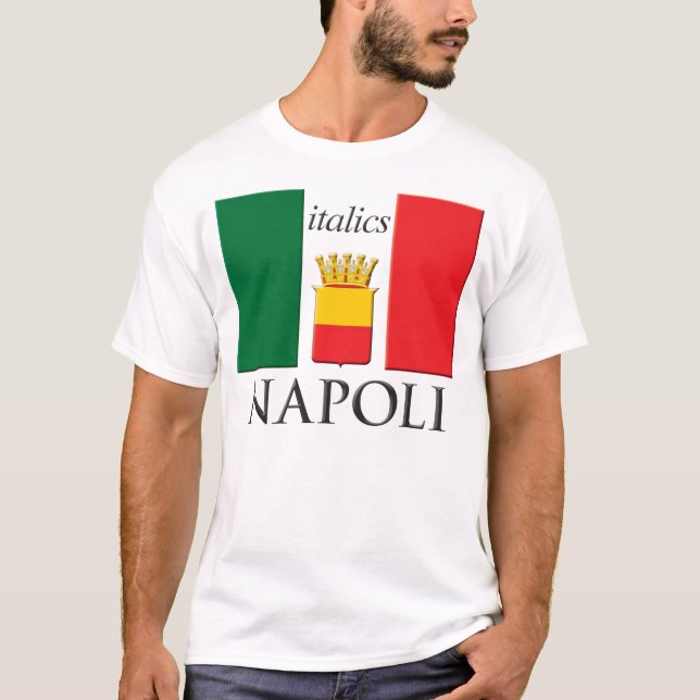 Skjorta för Napoli italien T Tee Shirt (Framsida)