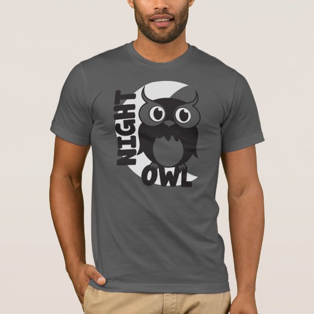 Skjorta för nattuggla t-shirt (Framsida)