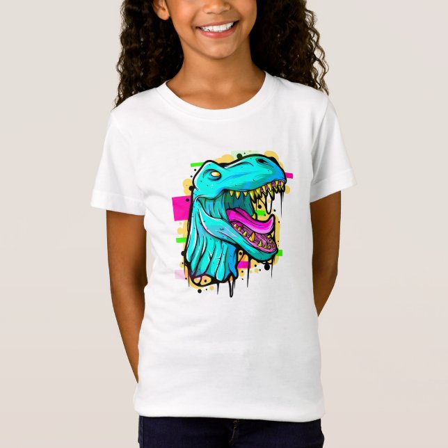 Skjorta för neon T för T Rex enorm Shirt (Framsida)