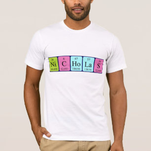 Skjorta för Nicholas periodisk bordnamn T-shirt