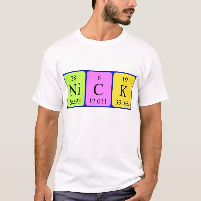 Skjorta för Nick periodisk bordnamn Tee Shirt (Framsida)