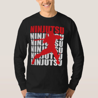 Skjorta för Ninjutsu långärmad T Tröja