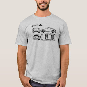 skjorta för nissan 350z blåtttryck tee shirt