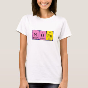 Skjorta för Nora periodisk bordnamn T-shirt