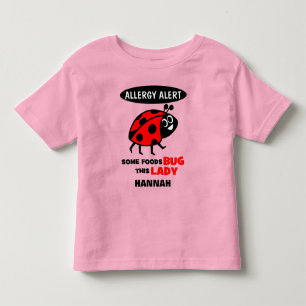 Skjorta för nyckelpiga för matallergi vaken t-shirt