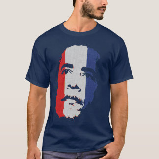 Skjorta för Obama röd vit- & blåttansikte Tee Shirt