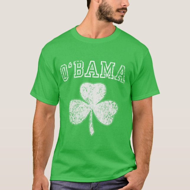 Skjorta för Obama Shamrock t Tröja (Framsida)