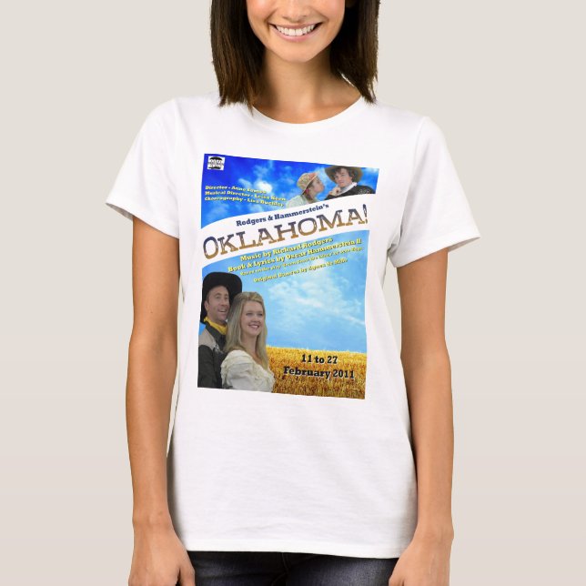 Skjorta för Oklahoma affischdamer Tee (Framsida)