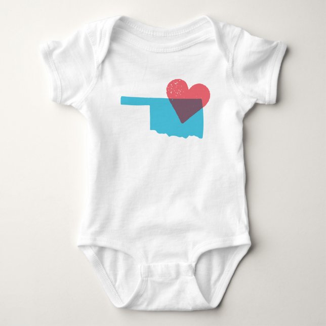 Skjorta för Oklahoma statlig kärlekbaby T Shirt (Framsida)
