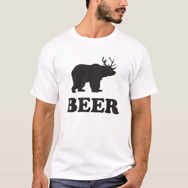 Skjorta för öl (björnhjort) tee shirt (Framsida)