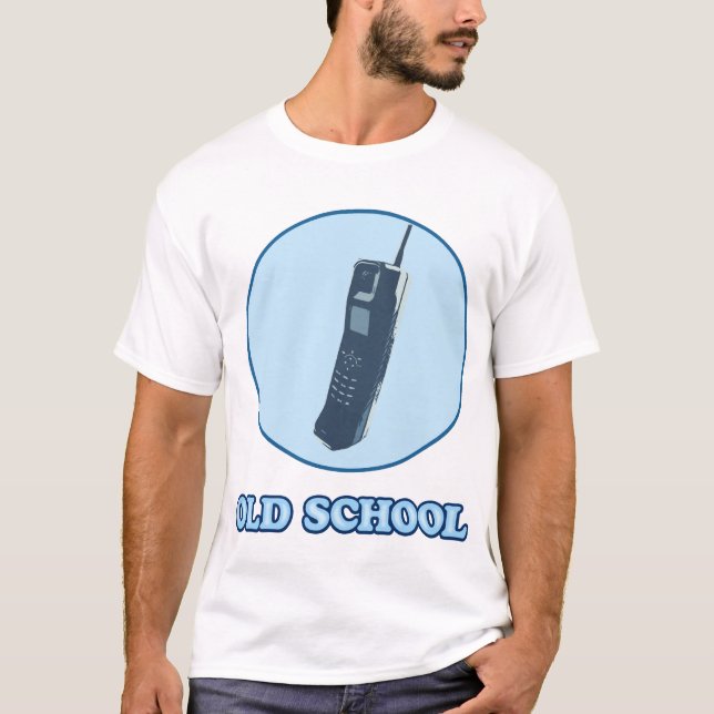 Skjorta för old school (celltelefon) tee shirt (Framsida)