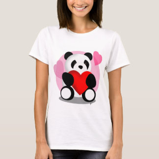 Skjorta för Pandabjörnhjärtor T-shirt