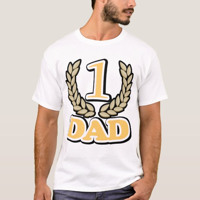 Skjorta för pappa T för MÄSTARE #1 Tee Shirt (Framsida)