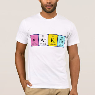 Skjorta för Parker periodisk bordnamn T Shirt