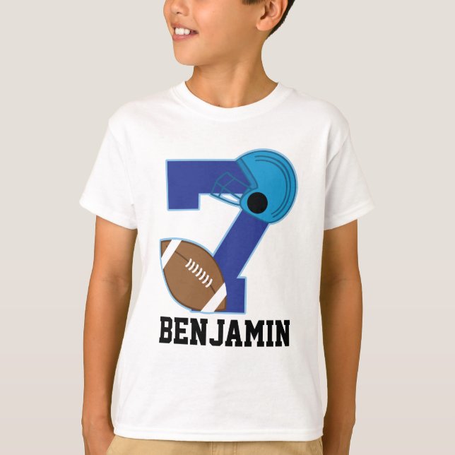 skjorta för personlig för 7:efödelsedagfotboll tee (Framsida)