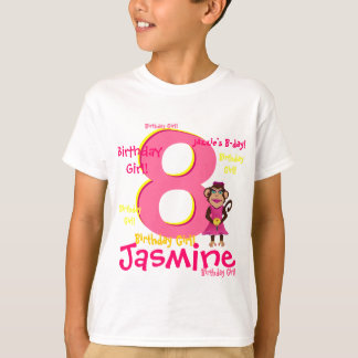 Skjorta för personligfödelsedagflicka t-shirt