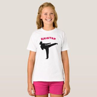 Skjorta för personligKarateflicka T Shirt