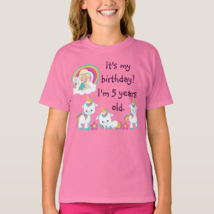 Skjorta för personligUnicornfödelsedagsfest T-shirt