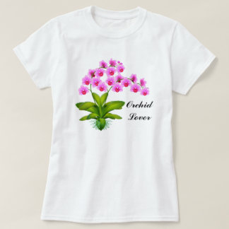 Skjorta för Phalaenopsis för Orchidälskare rosa T-shirt