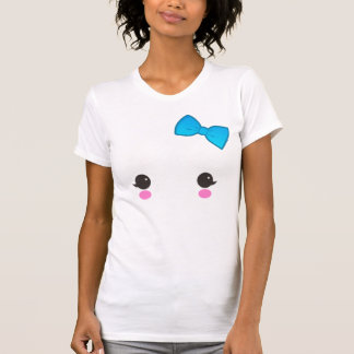 skjorta för pilbåge för spökeansikteblått t-shirt