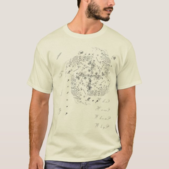 Skjorta för Piri-Reis kartaKaleidoscope Tee (Framsida)