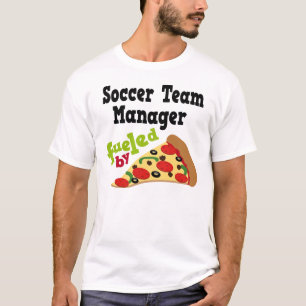 Skjorta för Pizza T för fotbolllagchef (rolig) T-shirt