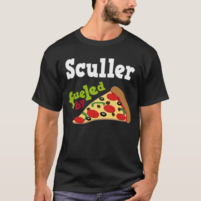 Skjorta för Pizza T för Sculler (rolig) Tee (Framsida)