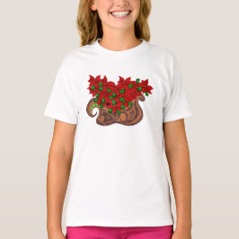 skjorta för poinsettaSleighlångärmad T-shirt