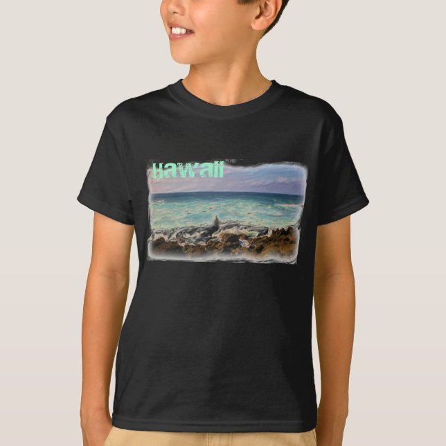 Skjorta för pojkeHawaii strand T Shirt (Framsida)