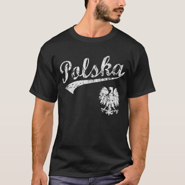 Skjorta för Polska baseballstil t Tröja (Framsida)