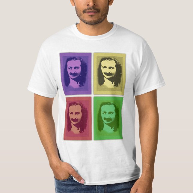 Skjorta för porträtt T för popkonstMeher Baba T-shirt (Framsida)