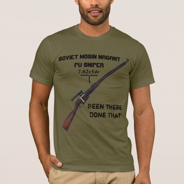 Skjorta för prickskytt T för sovjet ww2 Mosin T Shirt (Framsida)