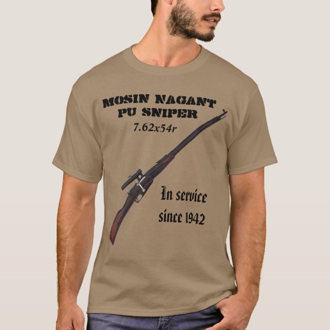 Skjorta för prickskytt T för sovjet ww2 Mosin Tröja (Framsida)