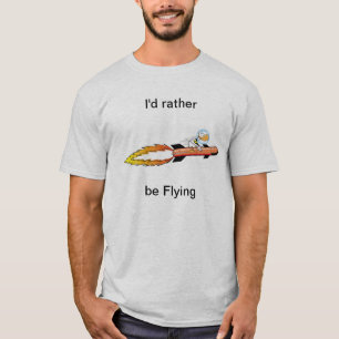 Skjorta för raket för Ding anka rolig T-shirt